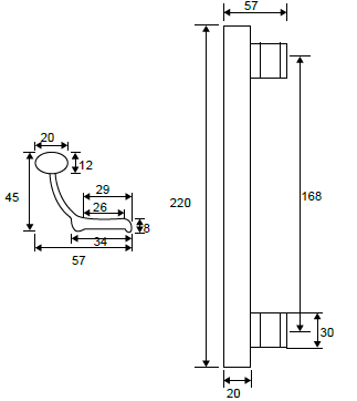 PRIMA LC9 Handle | Ken Prima Glass